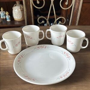 SILK BLOSSOM by Corelle Vintage Set of 6 pcs Dinnerware